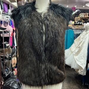 Zara faux fur Brown vest size medium